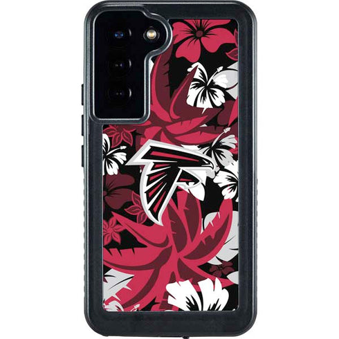 NFL Atlanta Falcons Tropical Print Galaxy S23 Plus Waterproof Case