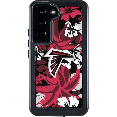 NFL Atlanta Falcons Tropical Print Galaxy S23 Waterproof Case