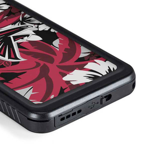 NFL Atlanta Falcons Tropical Print Galaxy S23 Waterproof Case