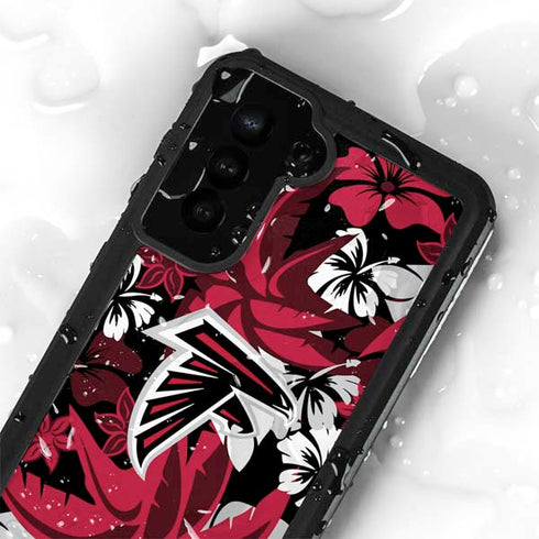 NFL Atlanta Falcons Tropical Print Galaxy S23 Waterproof Case