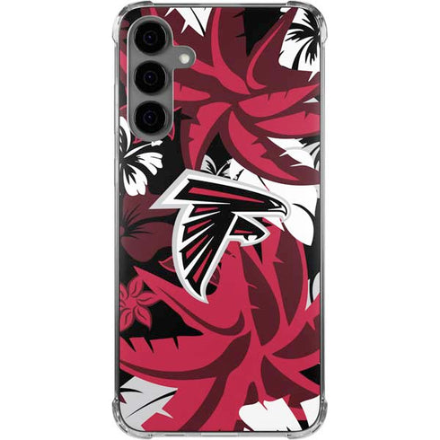 NFL Atlanta Falcons Tropical Print Galaxy S24 Plus Clear Case