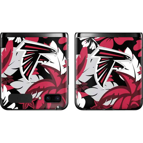 NFL Atlanta Falcons Tropical Print Galaxy Z Flip Skin