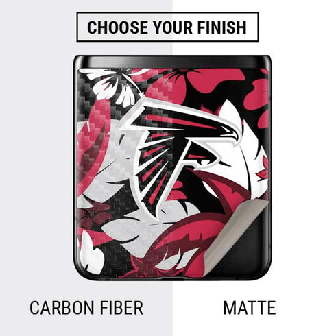 NFL Atlanta Falcons Tropical Print Galaxy Z Flip Skin