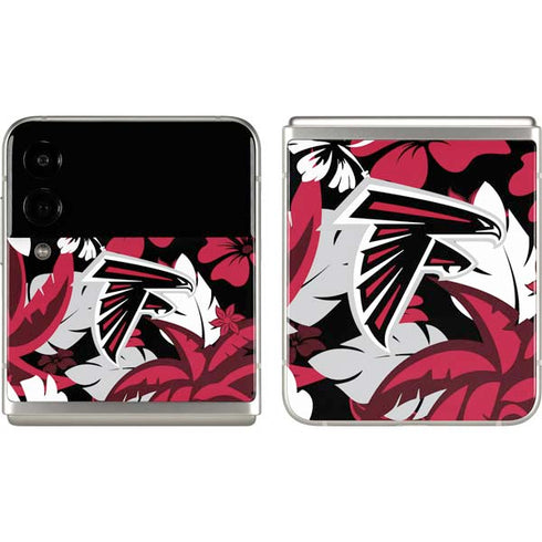 NFL Atlanta Falcons Tropical Print Galaxy Z Flip3 5G Skin