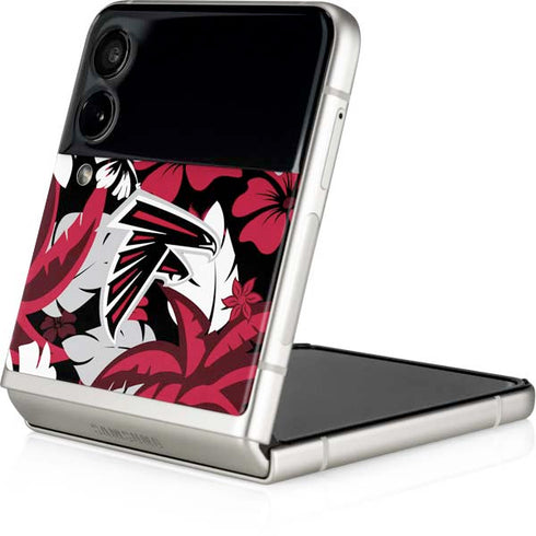 NFL Atlanta Falcons Tropical Print Galaxy Z Flip3 5G Skin