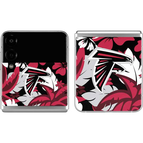 NFL Atlanta Falcons Tropical Print Galaxy Z Flip4 5G Skin