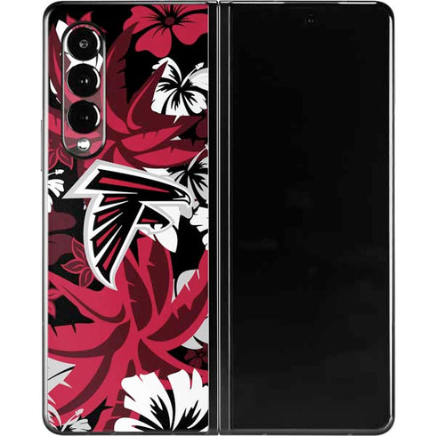 NFL Atlanta Falcons Tropical Print Galaxy Z Fold3 5G Skin