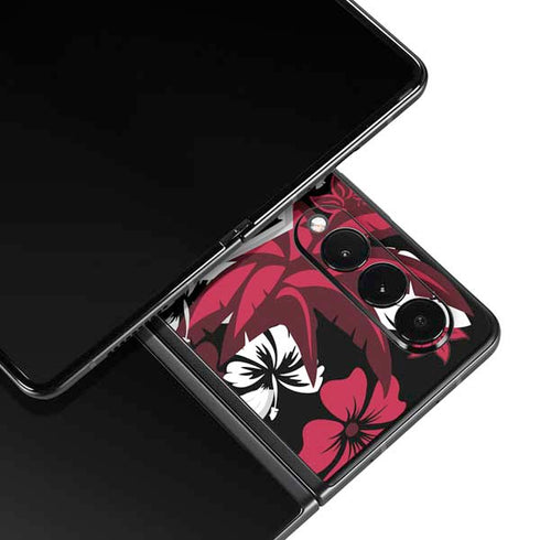 NFL Atlanta Falcons Tropical Print Galaxy Z Fold3 5G Skin