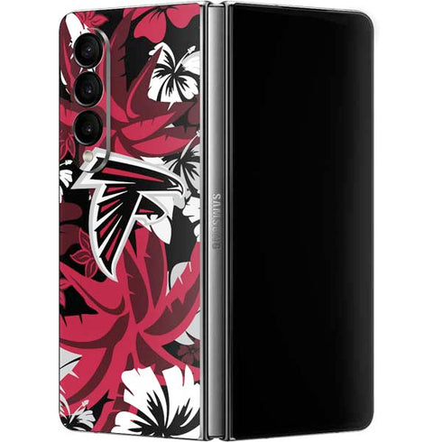 NFL Atlanta Falcons Tropical Print Galaxy Z Fold4 5G Skin