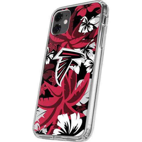 NFL Atlanta Falcons Tropical Print iPhone 11 Clear Case