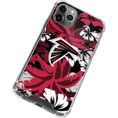 NFL Atlanta Falcons Tropical Print iPhone 11 Pro Max Clear Case