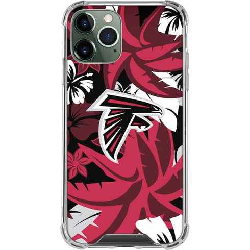NFL Atlanta Falcons Tropical Print iPhone 11 Pro Max Clear Case