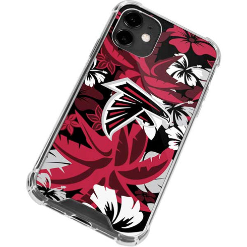 NFL Atlanta Falcons Tropical Print iPhone 12 Mini Clear Case