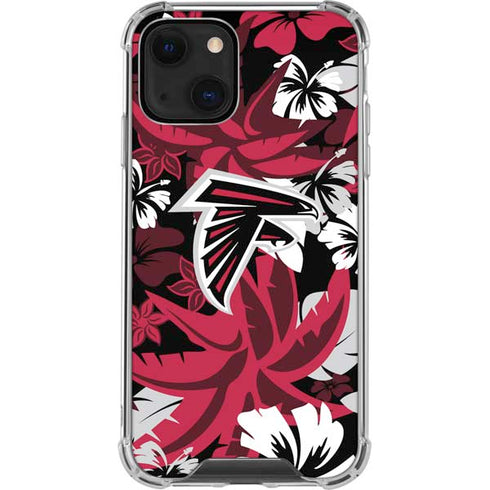 NFL Atlanta Falcons Tropical Print iPhone 13 Clear Case