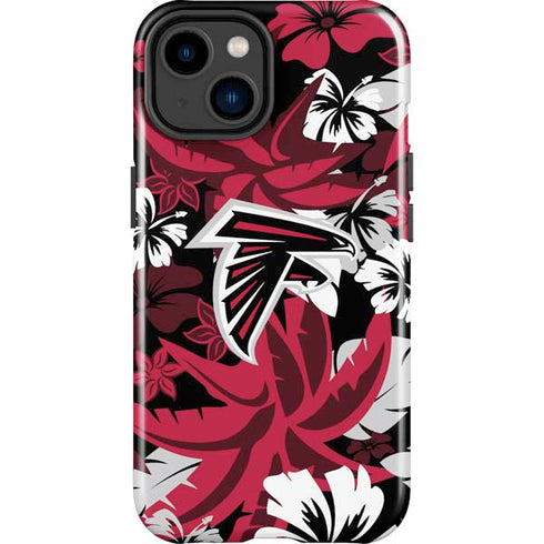 NFL Atlanta Falcons Tropical Print iPhone 14 Plus Impact Case