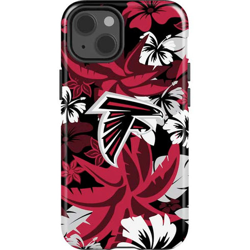 NFL Atlanta Falcons Tropical Print iPhone 15 Impact Case
