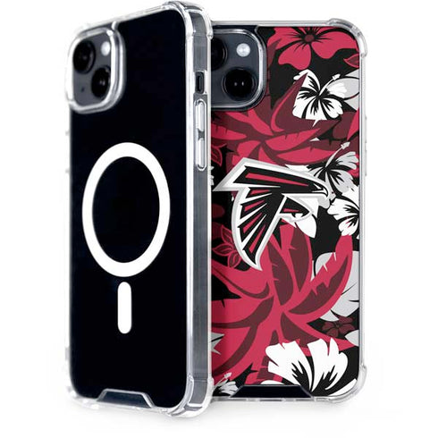 NFL Atlanta Falcons Tropical Print iPhone 15 Plus MagSafe Case