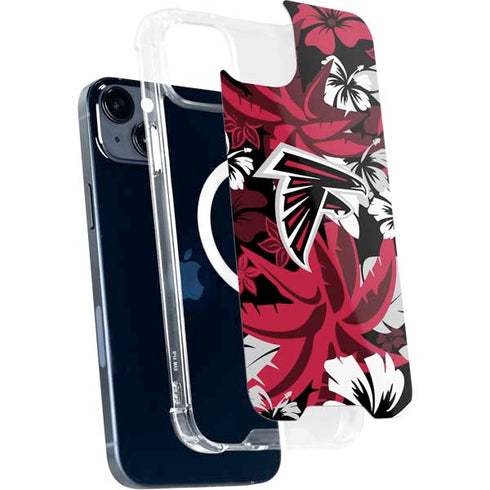 NFL Atlanta Falcons Tropical Print iPhone 15 Plus MagSafe Case
