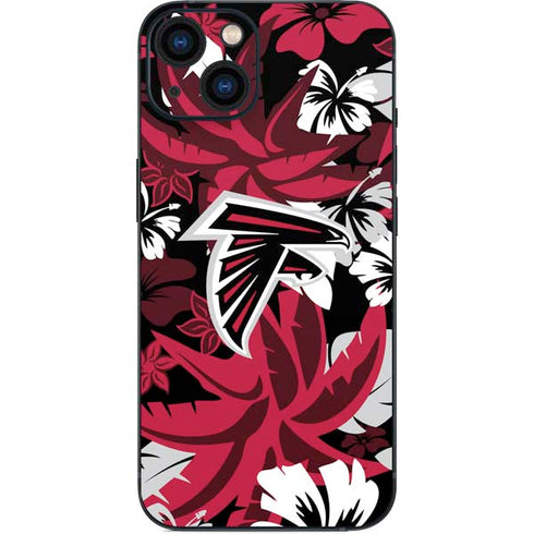 NFL Atlanta Falcons Tropical Print iPhone 15 Plus Skin
