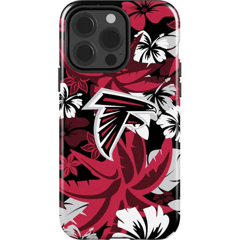 NFL Atlanta Falcons Tropical Print iPhone 15 Pro Impact Case