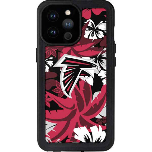 NFL Atlanta Falcons Tropical Print iPhone 14 Pro Max Waterproof Case