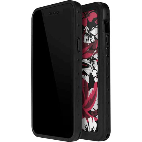 NFL Atlanta Falcons Tropical Print iPhone 14 Pro Max Waterproof Case