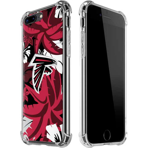 NFL Atlanta Falcons Tropical Print iPhone 7/8 Plus Clear Case