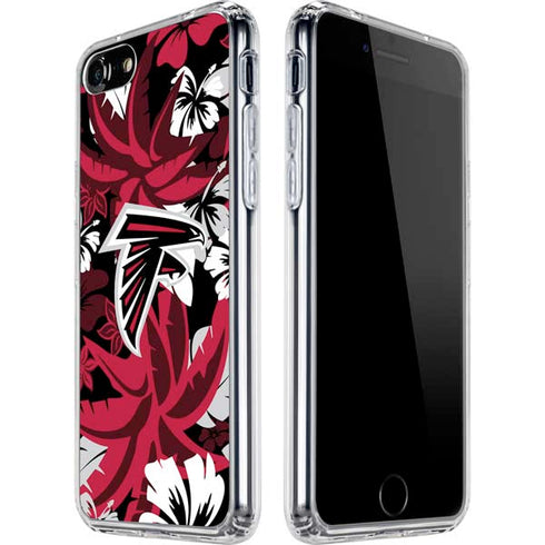 NFL Atlanta Falcons Tropical Print iPhone SE (2nd & 3rd Gen) Clear Case
