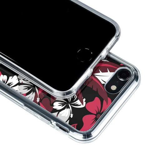 NFL Atlanta Falcons Tropical Print iPhone SE (2nd & 3rd Gen) Clear Case