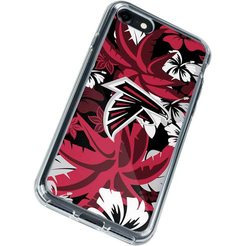 NFL Atlanta Falcons Tropical Print iPhone SE (2nd & 3rd Gen) Clear Case