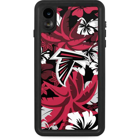 NFL Atlanta Falcons Tropical Print iPhone XR Waterproof Case