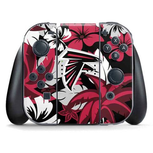 NFL Atlanta Falcons Tropical Print Nintendo Switch (2017-2021) Joy-Con Controller Skin