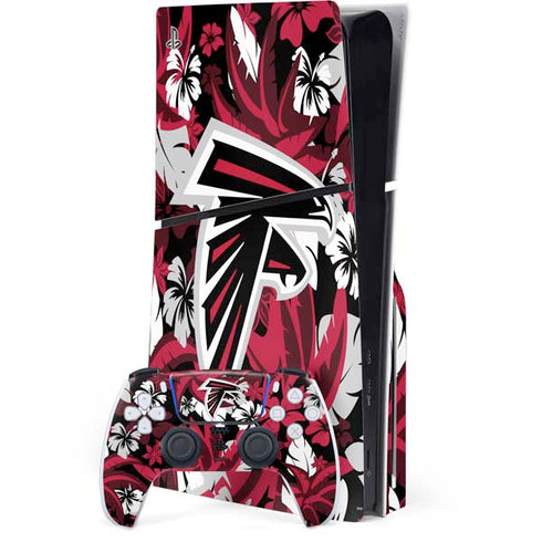 NFL Atlanta Falcons Tropical Print PS5 Slim Disk Bundle Skin