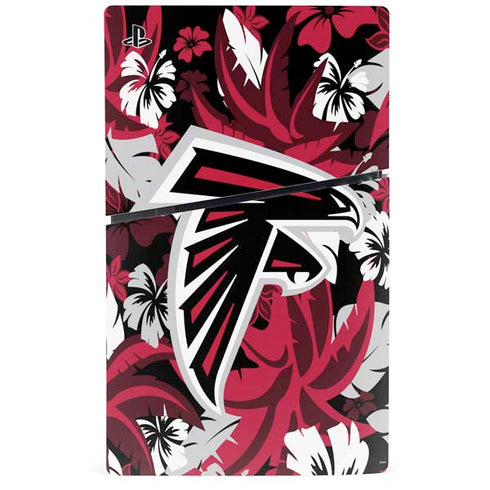 NFL Atlanta Falcons Tropical Print PS5 Slim Disk Console Skin