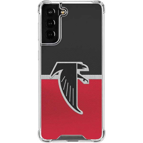 NFL Atlanta Falcons Vintage Galaxy S21 FE Clear Case