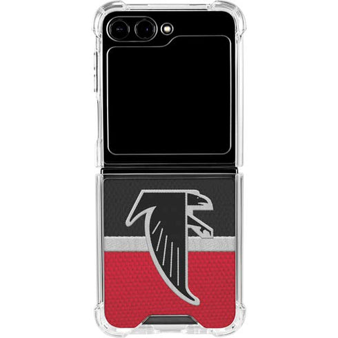 NFL Atlanta Falcons Vintage Galaxy Z Flip5 5G Clear Case