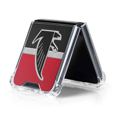 NFL Atlanta Falcons Vintage Galaxy Z Flip5 5G Clear Case