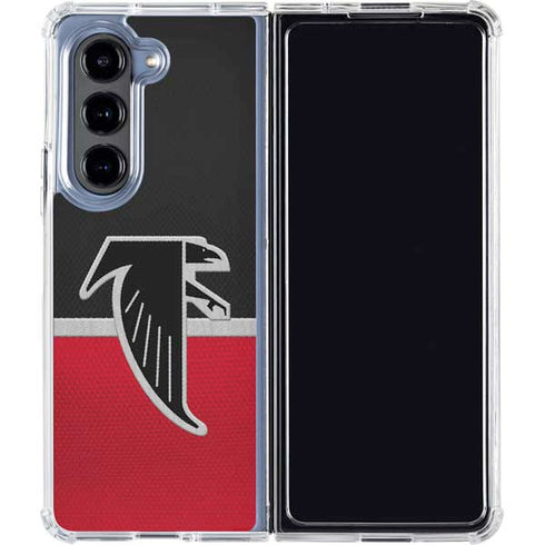 NFL Atlanta Falcons Vintage Galaxy Z Fold5 5G Clear Case