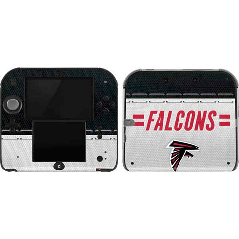 NFL Atlanta Falcons White Striped Nintendo 2DS Skin