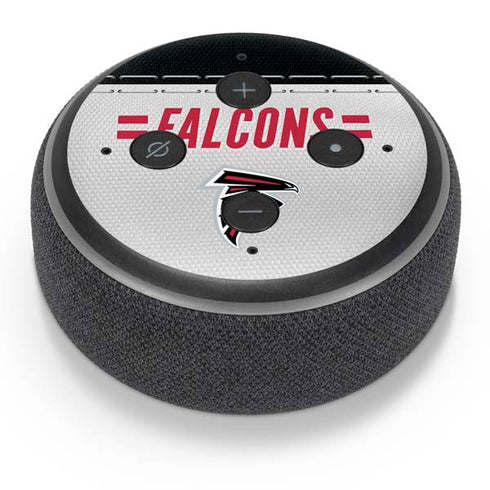 NFL Atlanta Falcons White Striped Amazon Echo Dot Skin