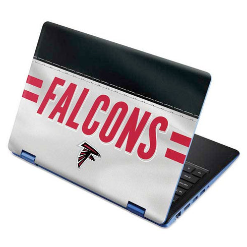NFL Atlanta Falcons White Striped Aspire R11 11.6in Skin