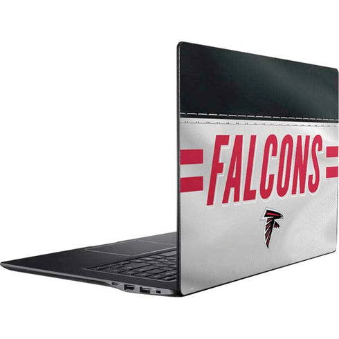 NFL Atlanta Falcons White Striped Ativ Book 9 (15.6in 2014) Skin
