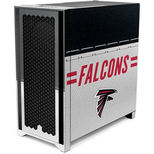 NFL Atlanta Falcons White Striped Corsair 4000D Tempered Glass Mid-Tower ATX Case Skin