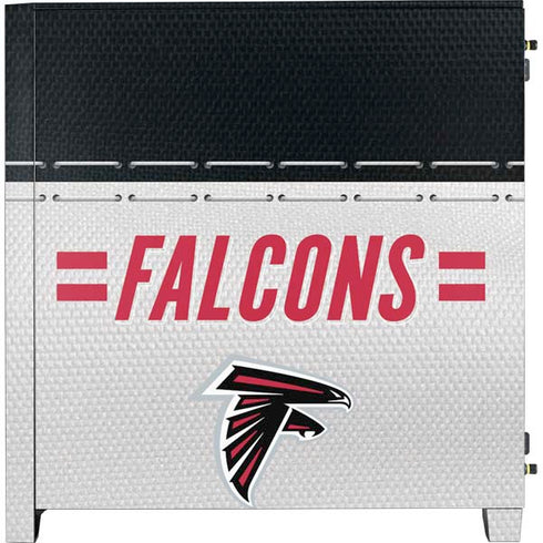 NFL Atlanta Falcons White Striped Corsair 4000D Tempered Glass Mid-Tower ATX Case Skin