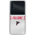 NFL Atlanta Falcons White Striped Galaxy A10e Clear Case