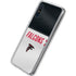 NFL Atlanta Falcons White Striped Galaxy A10e Clear Case