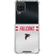NFL Atlanta Falcons White Striped Galaxy A12 Clear Case