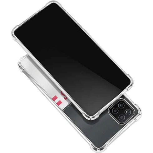 NFL Atlanta Falcons White Striped Galaxy A12 Clear Case