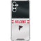 NFL Atlanta Falcons White Striped Galaxy A13 5G Clear Case