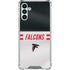 NFL Atlanta Falcons White Striped Galaxy A13 5G Clear Case